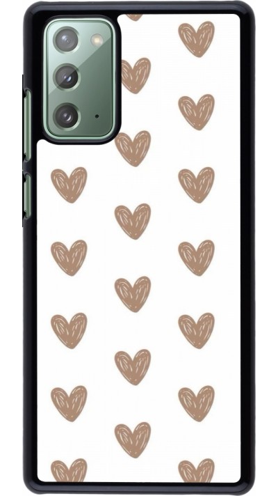 Coque Samsung Galaxy Note 20 - Autumn 2024 brown hearts