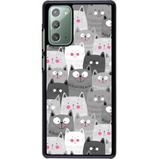 Coque Samsung Galaxy Note 20 - Chats gris troupeau