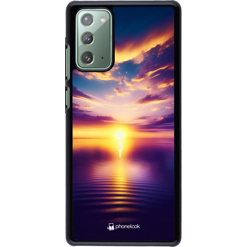 Coque Samsung Galaxy Note 20 - Coucher soleil jaune violet