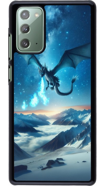 Coque Samsung Galaxy Note 20 - Dragon nocturne montagne