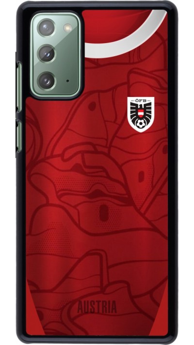 Coque Samsung Galaxy Note 20 - Maillot de football Autriche personnalisable