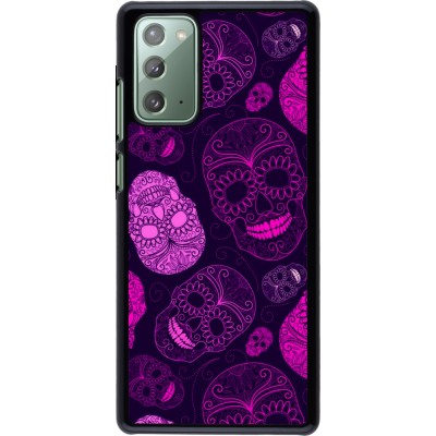 Coque Samsung Galaxy Note 20 - Halloween 2023 pink skulls