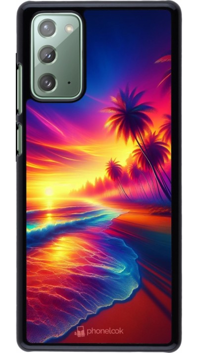 Samsung Galaxy Note 20 Case Hülle - Strand Sonnenuntergang auffällig