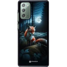 Coque Samsung Galaxy Note 20 - Renard lune forêt