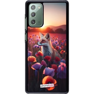 Coque Samsung Galaxy Note 20 - Renard pourpre au crépuscule