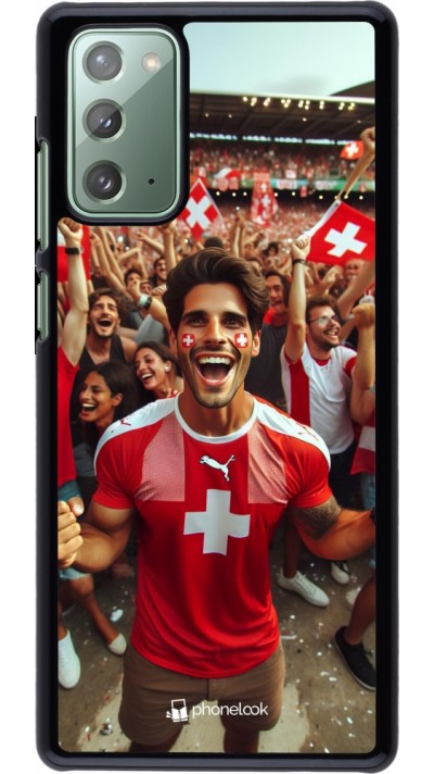 Coque Samsung Galaxy Note 20 - Supporter Suisse Euro 2024