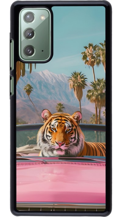 Coque Samsung Galaxy Note 20 - Tigre voiture rose