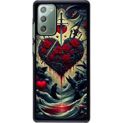 Coque Samsung Galaxy Note 20 - Dark Love Coeur Sang