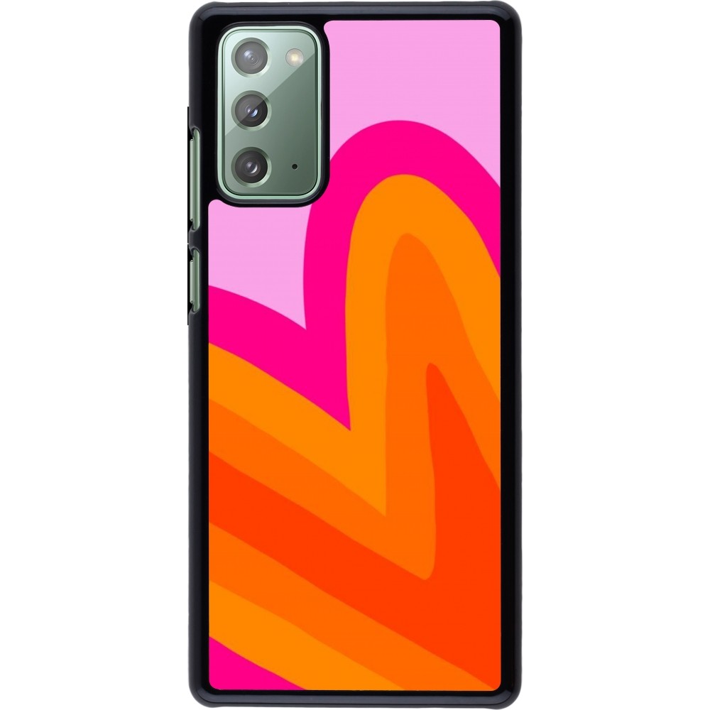 Coque Samsung Galaxy Note 20 - Valentine 2024 heart gradient