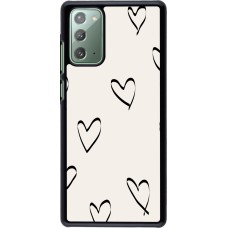 Coque Samsung Galaxy Note 20 - Valentine 2023 minimalist hearts