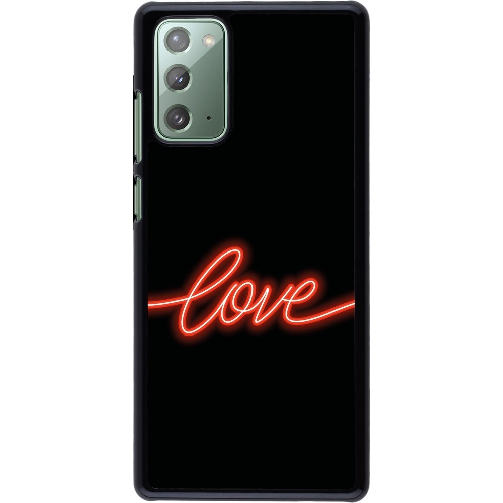 Coque Samsung Galaxy Note 20 - Valentine 2023 neon love