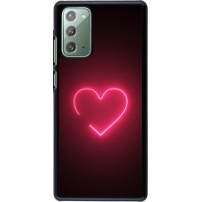 Coque Samsung Galaxy Note 20 - Valentine 2023 single neon heart