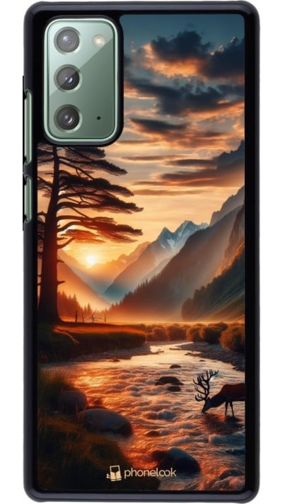 Coque Samsung Galaxy Note 20 - Valley Sunset Deer Tree