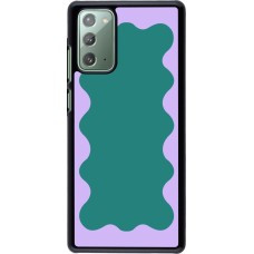 Coque Samsung Galaxy Note 20 - Wavy Rectangle Green Purple