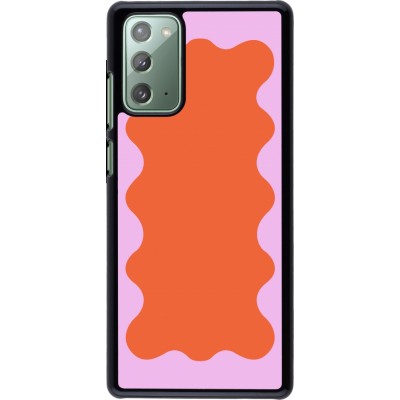 Coque Samsung Galaxy Note 20 - Wavy Rectangle Orange Pink