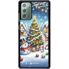 Coque Samsung Galaxy Note 20 - Noël 2023 bonhomme de neige et sapin