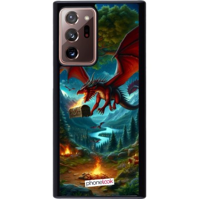 Coque Samsung Galaxy Note 20 Ultra - Dragon Volant Forêt Trésor