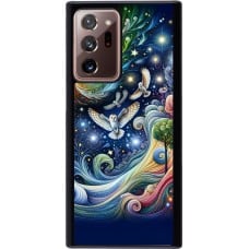 Coque Samsung Galaxy Note 20 Ultra - hibou volant floral