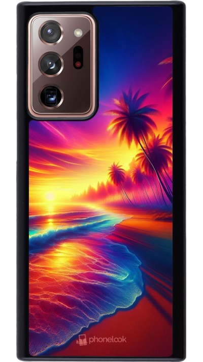 Coque Samsung Galaxy Note 20 Ultra - Plage coucher soleil flashy