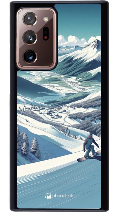 Coque Samsung Galaxy Note 20 Ultra - Snowboarder Montagne