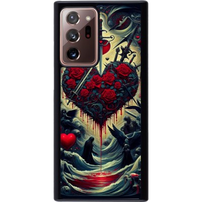 Coque Samsung Galaxy Note 20 Ultra - Dark Love Coeur Sang