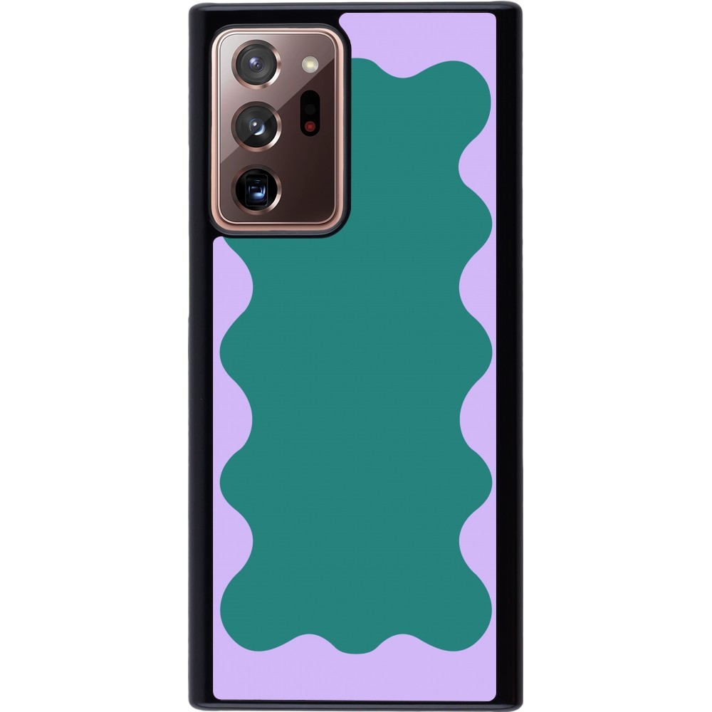 Coque Samsung Galaxy Note 20 Ultra - Wavy Rectangle Green Purple