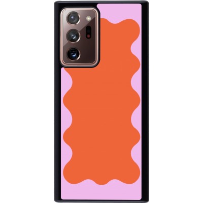 Coque Samsung Galaxy Note 20 Ultra - Wavy Rectangle Orange Pink