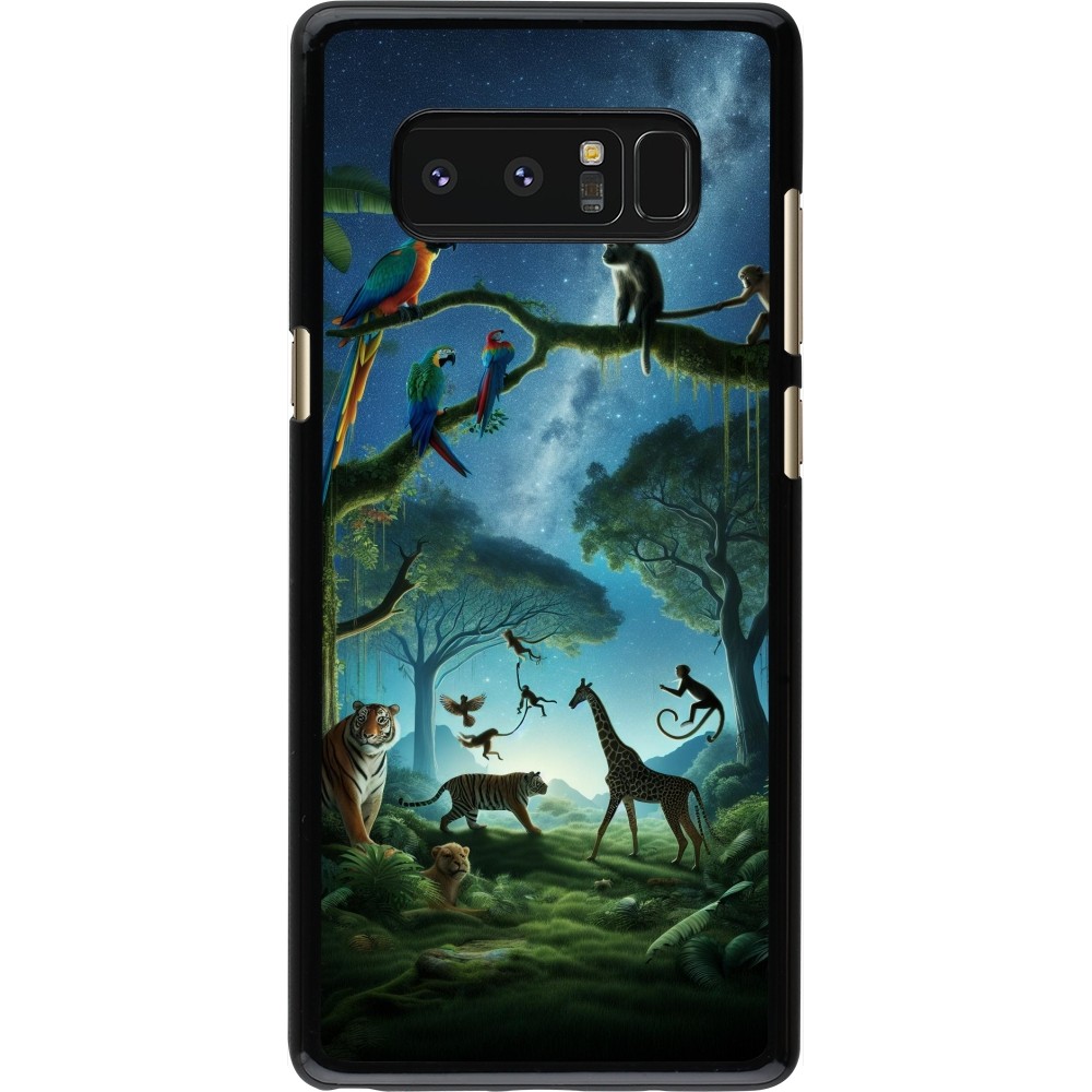 Samsung Galaxy Note8 Case Hülle - Paradies der exotischen Tiere