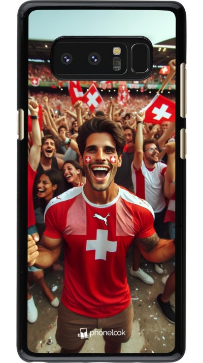 Coque Samsung Galaxy Note8 - Supporter Suisse Euro 2024
