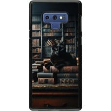 Coque Samsung Galaxy Note9 - Chat livres sombres