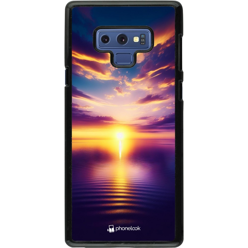 Coque Samsung Galaxy Note9 - Coucher soleil jaune violet