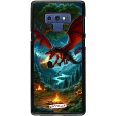 Coque Samsung Galaxy Note9 - Dragon Volant Forêt Trésor