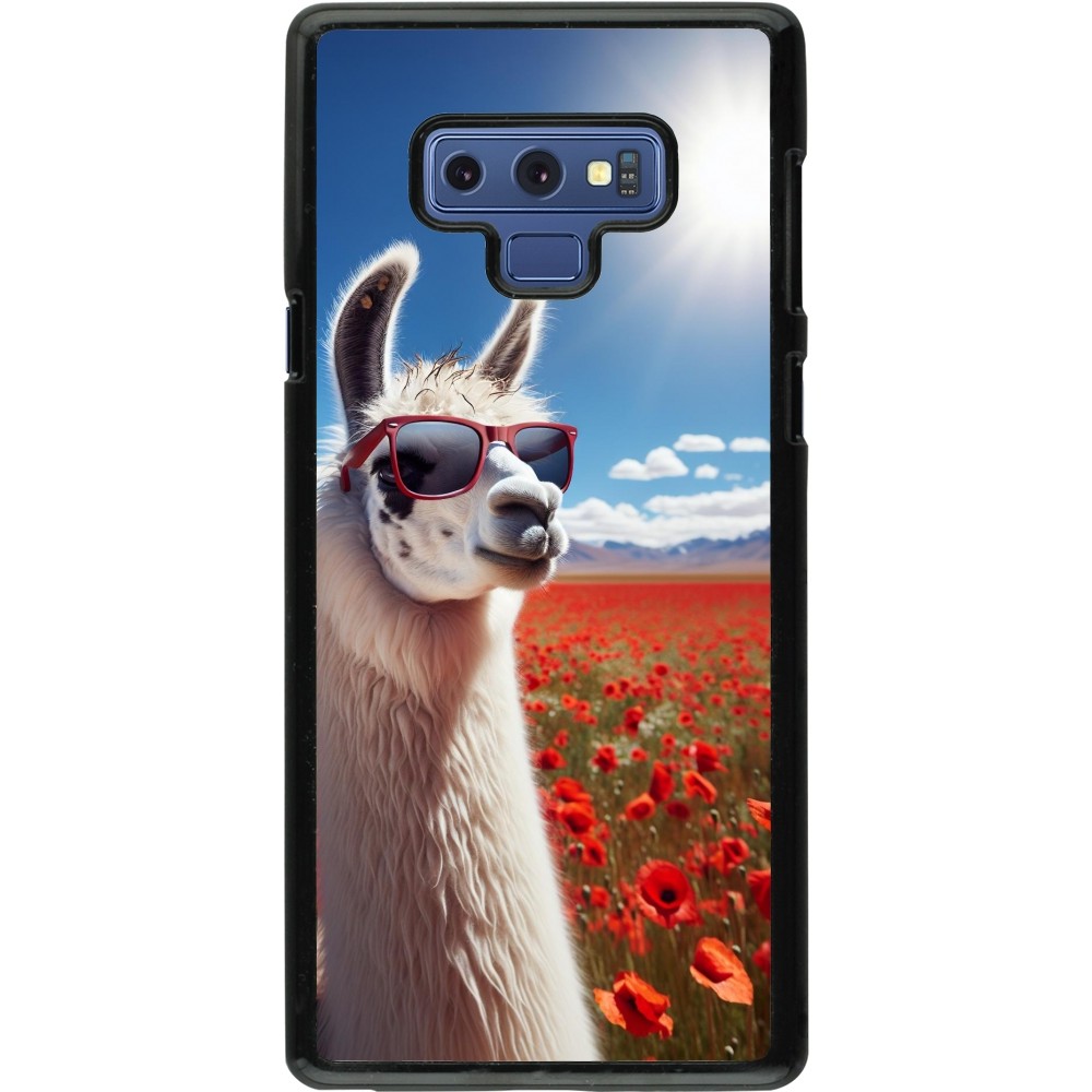 Coque Samsung Galaxy Note9 - Lama Chic en Coquelicot