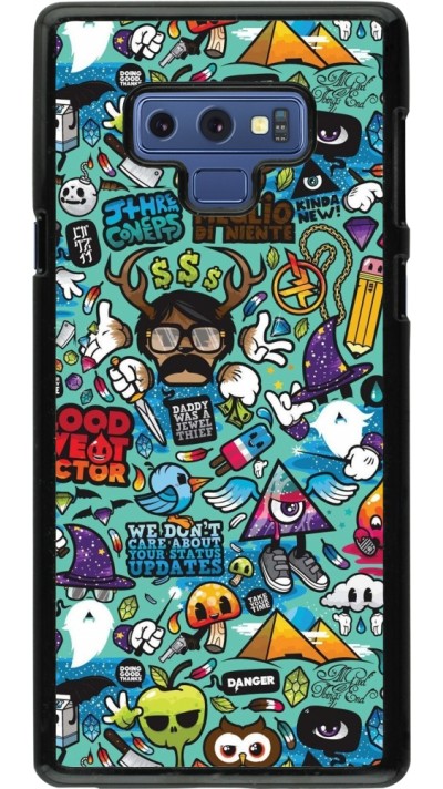 Coque Samsung Galaxy Note9 - Mixed Cartoons Turquoise