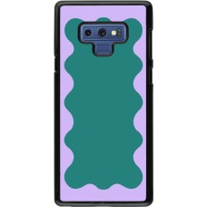 Coque Samsung Galaxy Note9 - Wavy Rectangle Green Purple