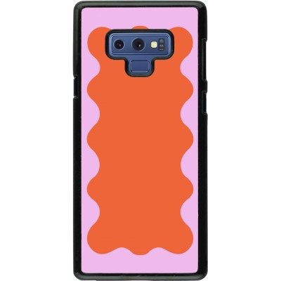 Coque Samsung Galaxy Note9 - Wavy Rectangle Orange Pink