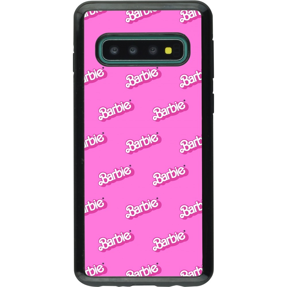 Coque Samsung Galaxy S10 - Hybrid Armor noir Barbie Pattern