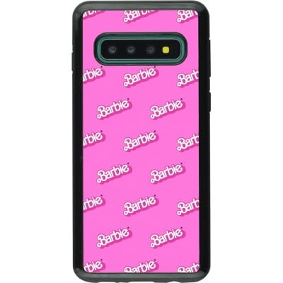 Coque Samsung Galaxy S10 - Hybrid Armor noir Barbie Pattern