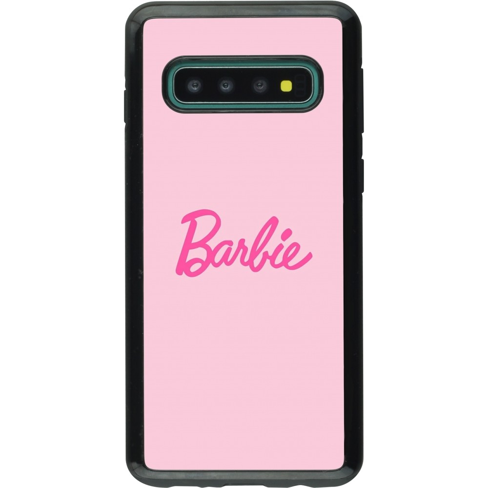 Coque Samsung Galaxy S10 - Hybrid Armor noir Barbie Text