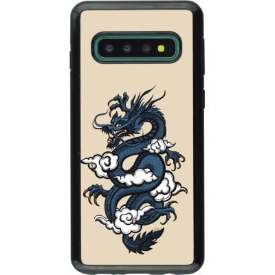 Coque Samsung Galaxy S10 - Hybrid Armor noir Blue Dragon Tattoo