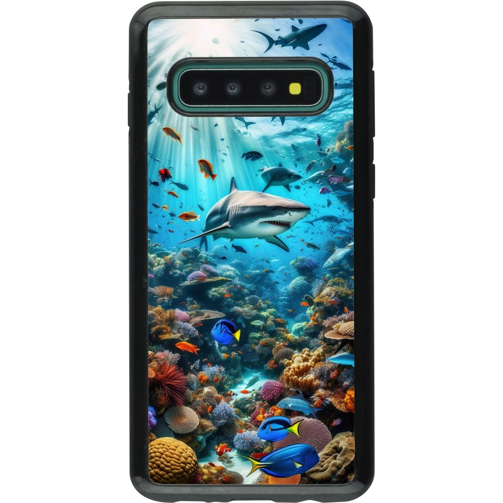 Coque Samsung Galaxy S10 - Hybrid Armor noir Bora Bora Mer et Merveilles