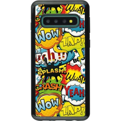 Coque Samsung Galaxy S10 - Hybrid Armor noir Cartoons slogans