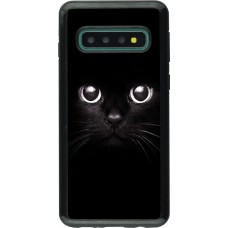 Coque Samsung Galaxy S10 - Hybrid Armor noir Cat eyes