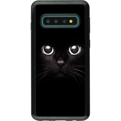 Coque Samsung Galaxy S10 - Hybrid Armor noir Cat eyes