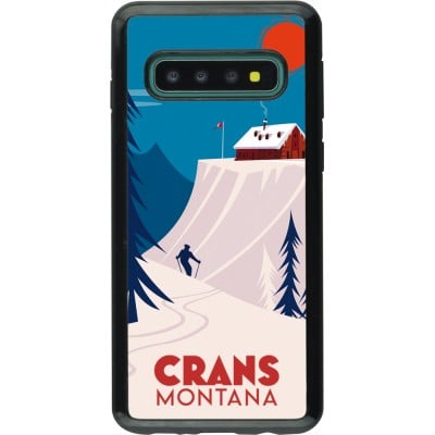 Coque Samsung Galaxy S10 - Hybrid Armor noir Crans-Montana Cabane