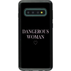 Coque Samsung Galaxy S10 - Hybrid Armor noir Dangerous woman