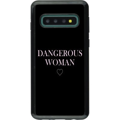 Coque Samsung Galaxy S10 - Hybrid Armor noir Dangerous woman