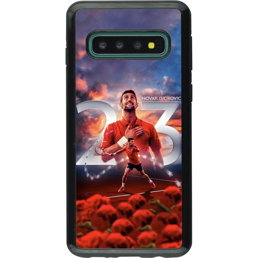 Coque Samsung Galaxy S10 - Hybrid Armor noir Djokovic 23 Grand Slam