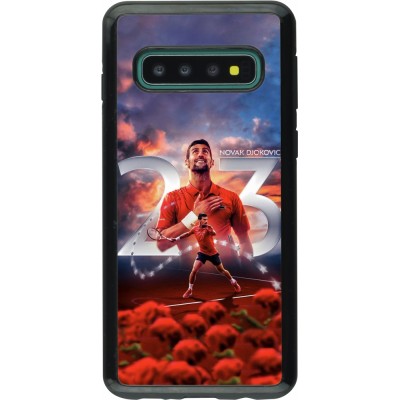 Coque Samsung Galaxy S10 - Hybrid Armor noir Djokovic 23 Grand Slam