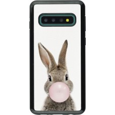 Coque Samsung Galaxy S10 - Hybrid Armor noir Easter 2023 bubble gum bunny